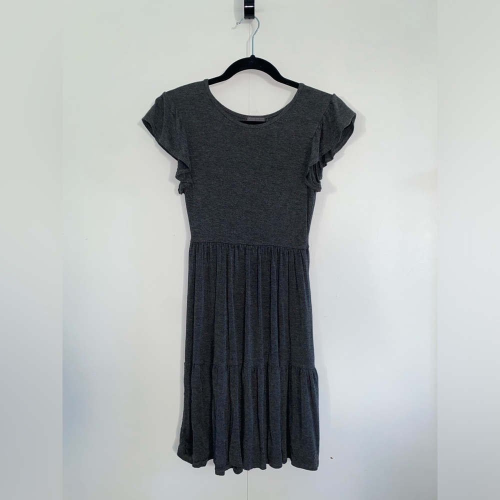 Olivia Rae New York Grey Tiered Casual Dress XS